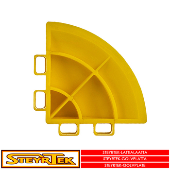 "Floortile corner, racing yellow 4 pcs